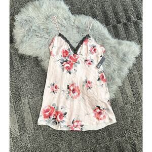 Apt 9 Womens Satin Floral Blush Chemise Nightgown Lace‎ Trim Size XL